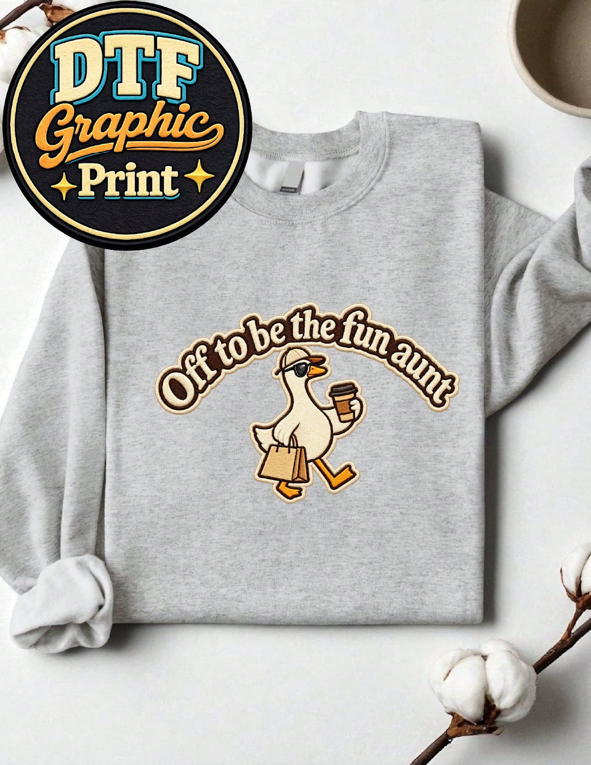 Off To Be The Fun Aunt Graphic Sweatshirt