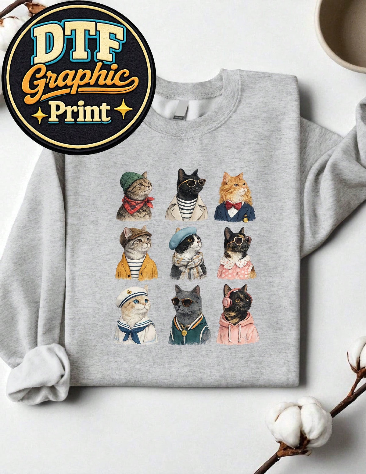 Stylish Cat Sweatshirt