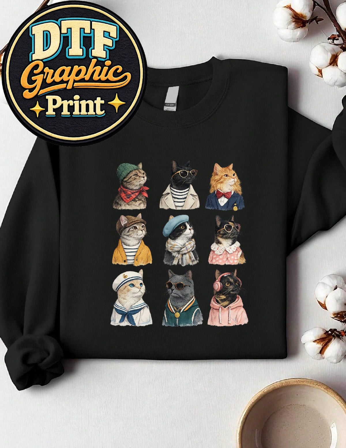 Stylish Cat Sweatshirt