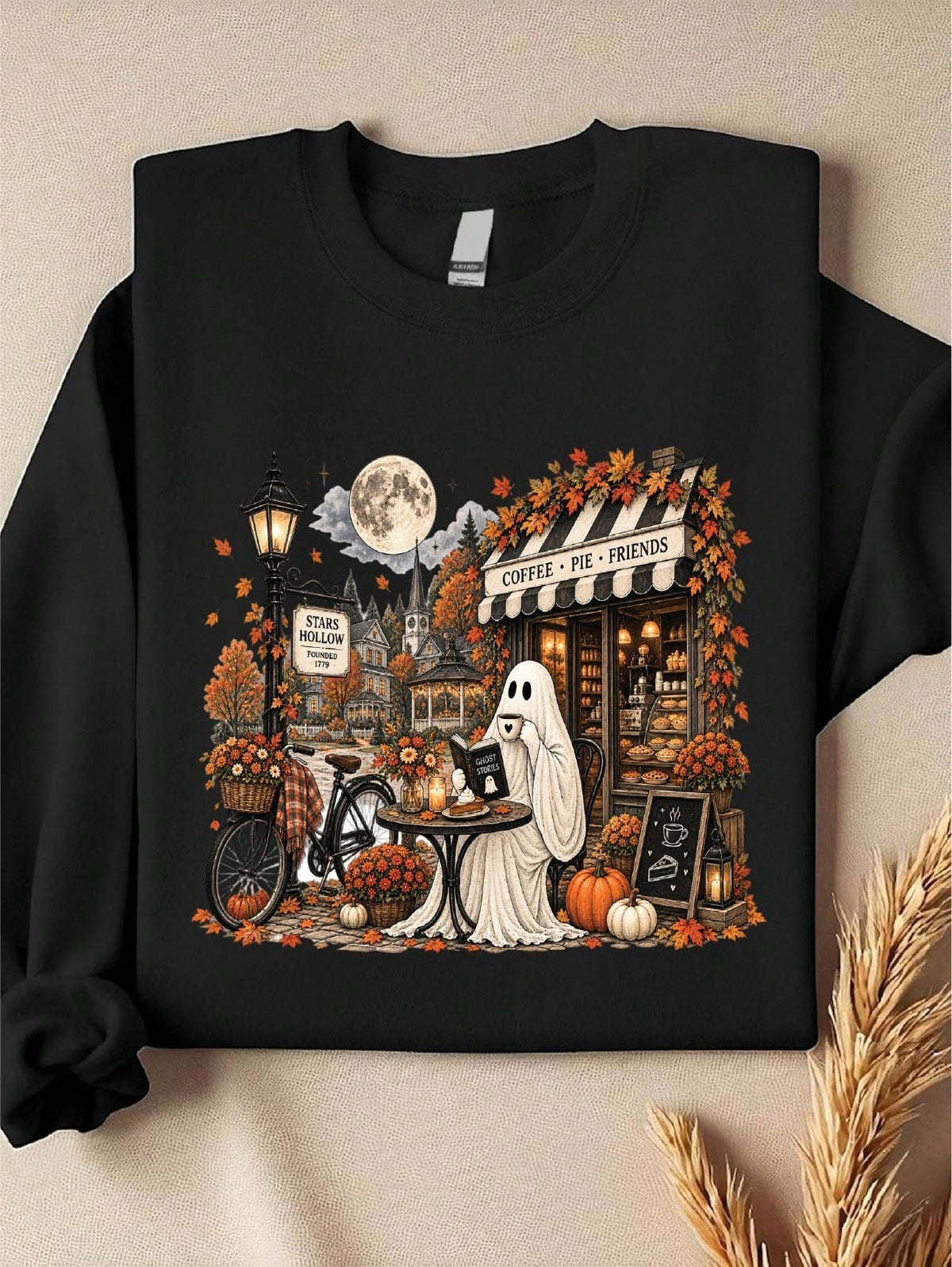 Ghost Reading Book Sweatshirt
