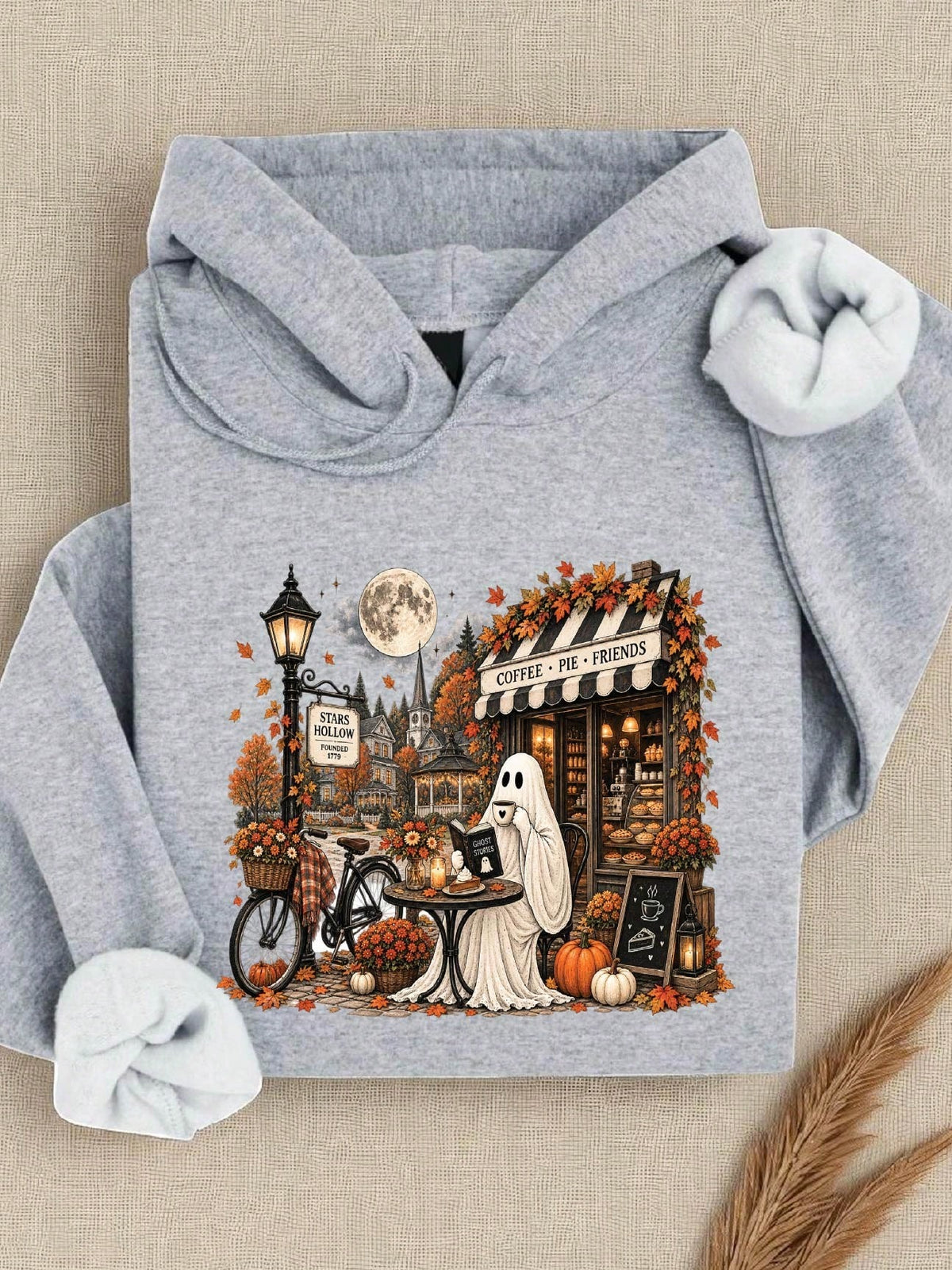 Ghost Reading Book Hoodie