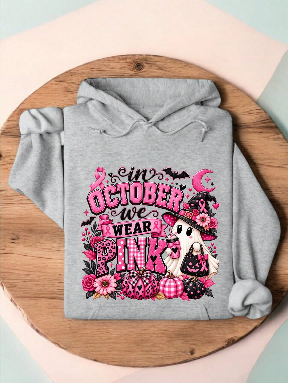 In October We Wear Pink Hoodie