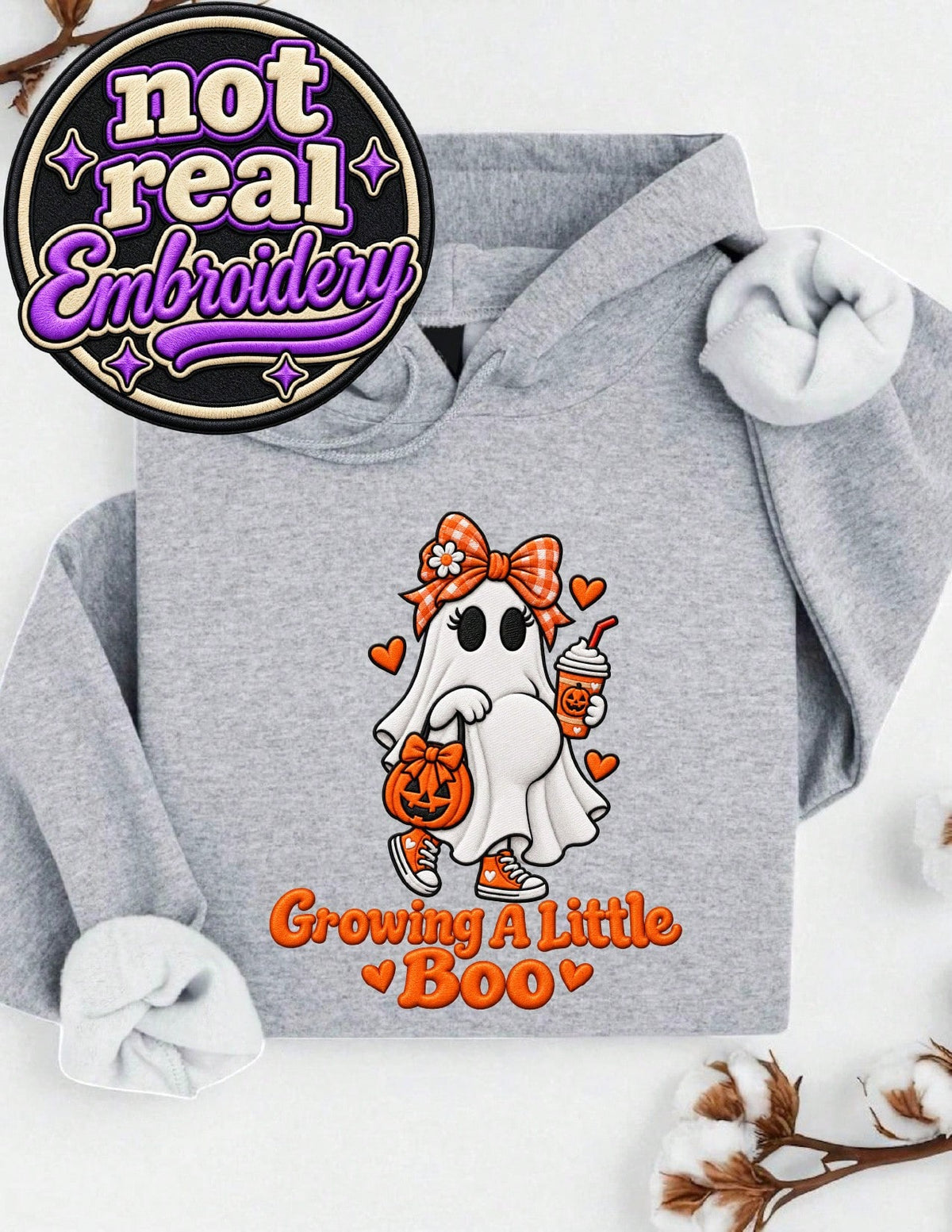 Halloween Pregnancy Ghost (DTF Graphic Print) Hoodie