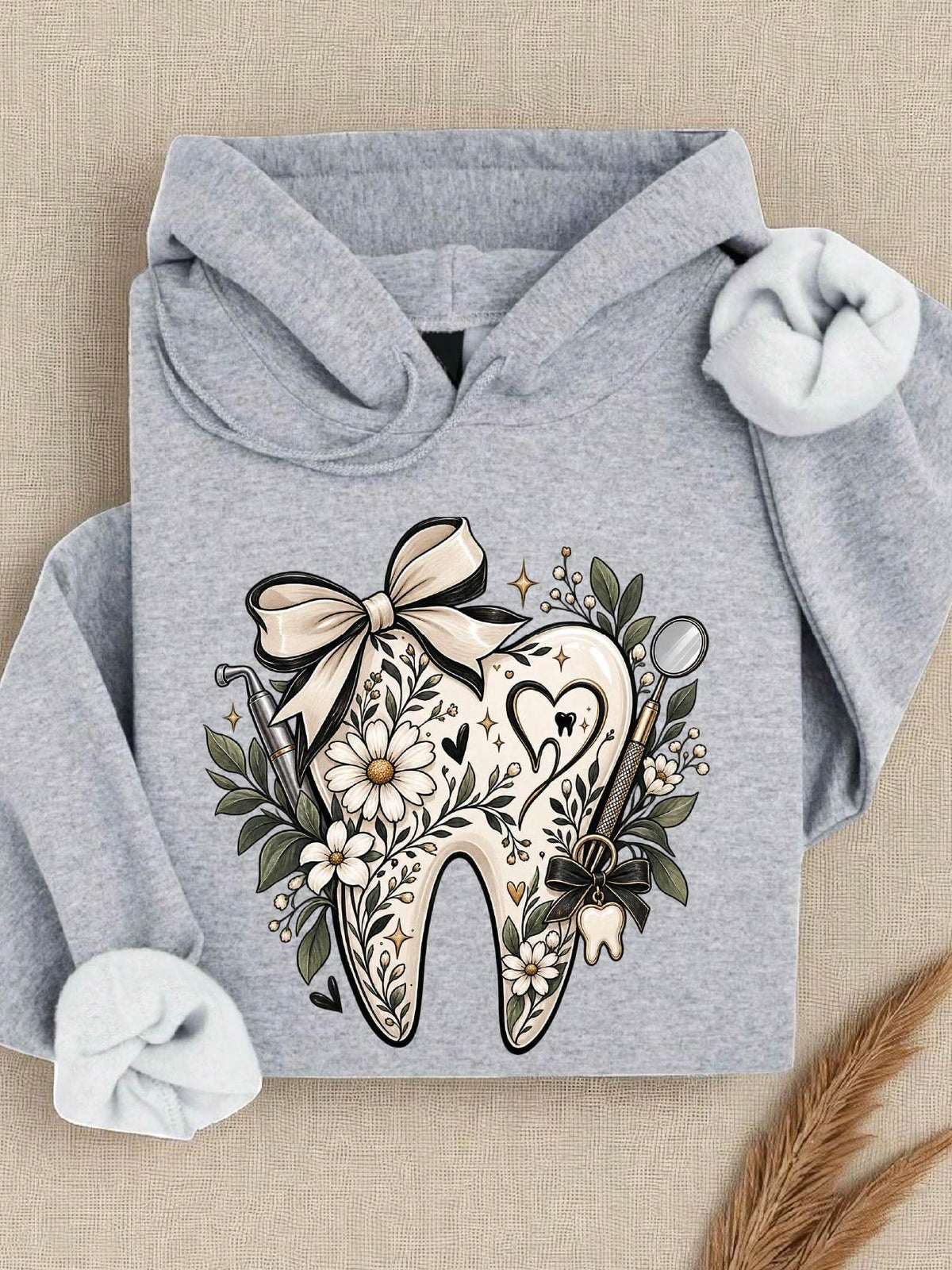 Floral Tooth Hoodie