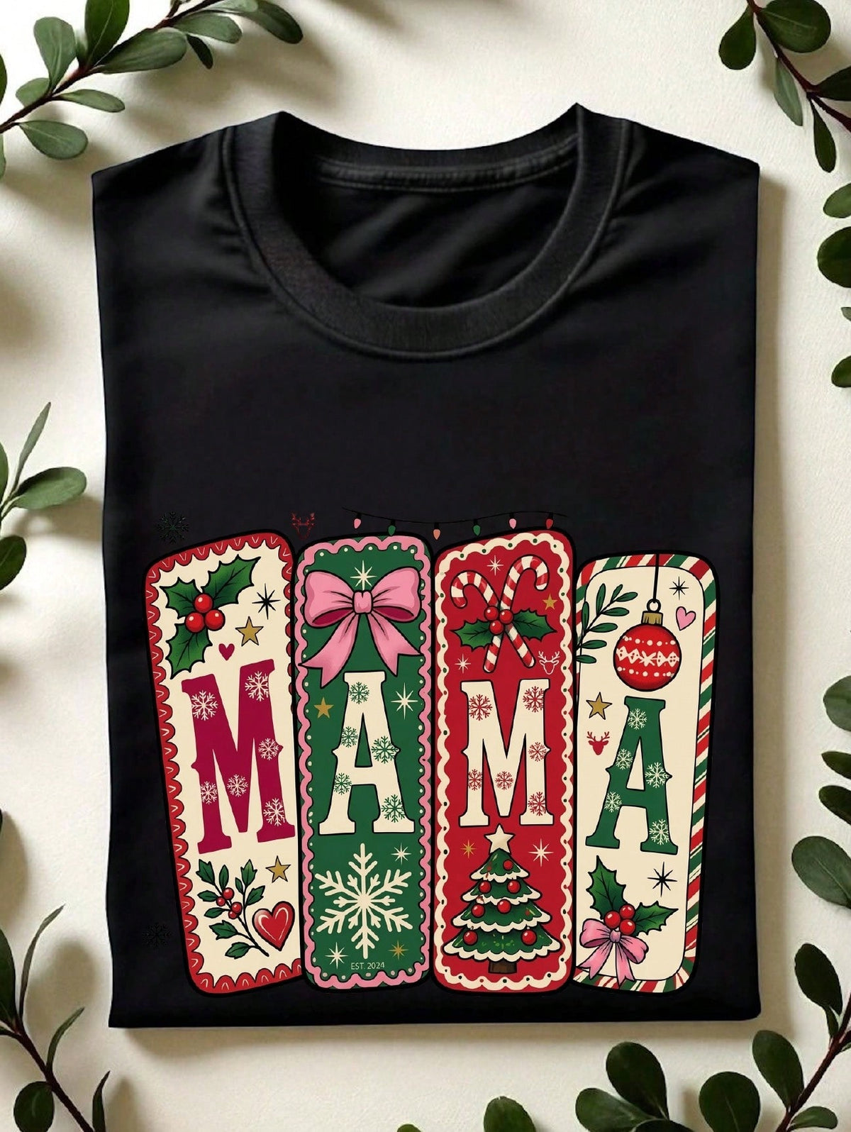 Mama Christmas Coquette T-Shirt