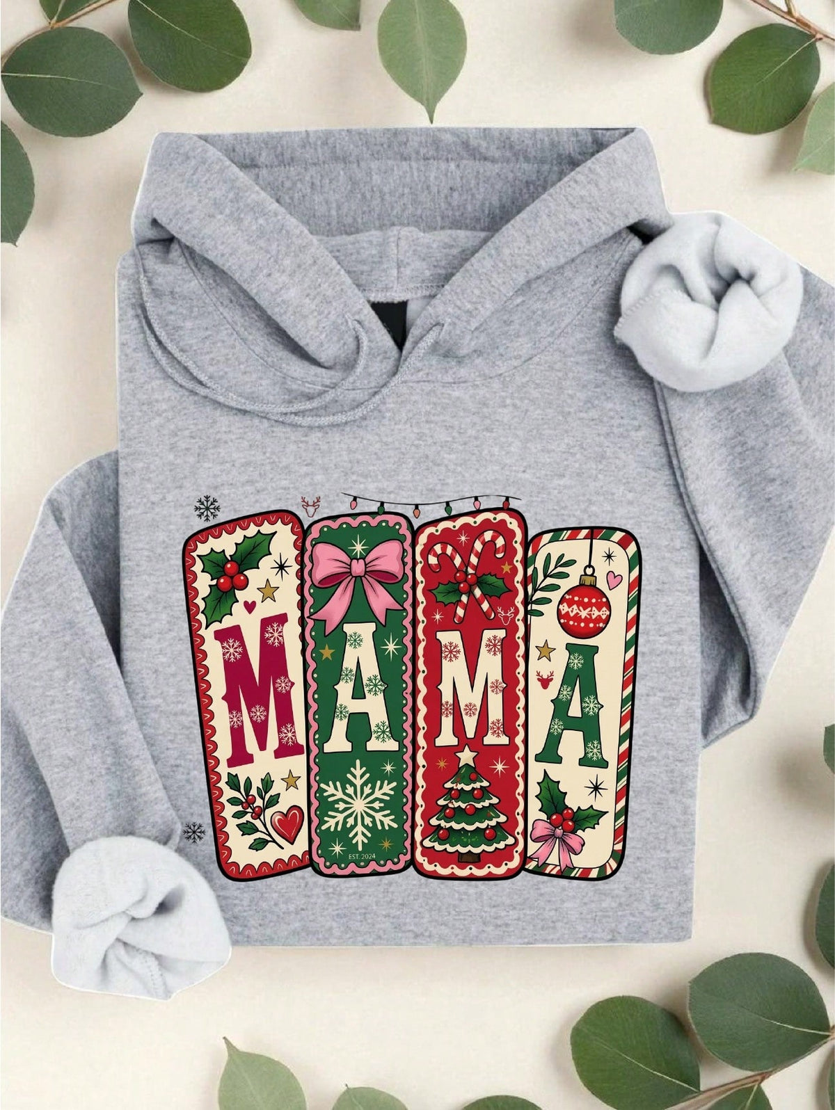 Mama Christmas Coquette Hoodie