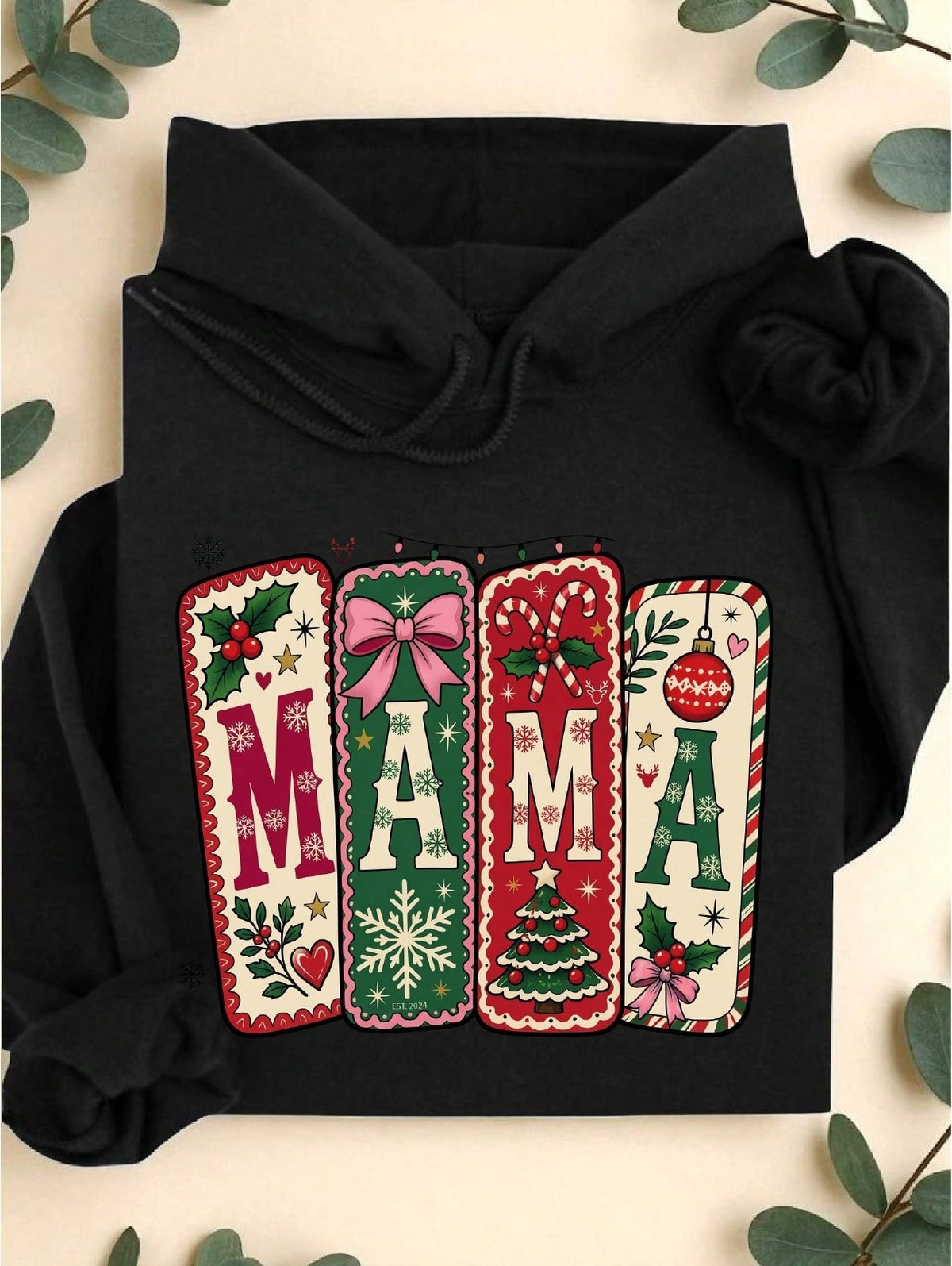 Mama Christmas Coquette Hoodie