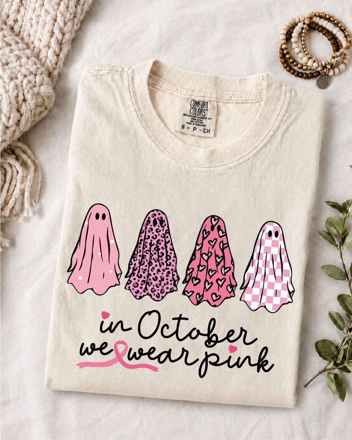 Breast Cancer Awareness Ghost T-Shirt