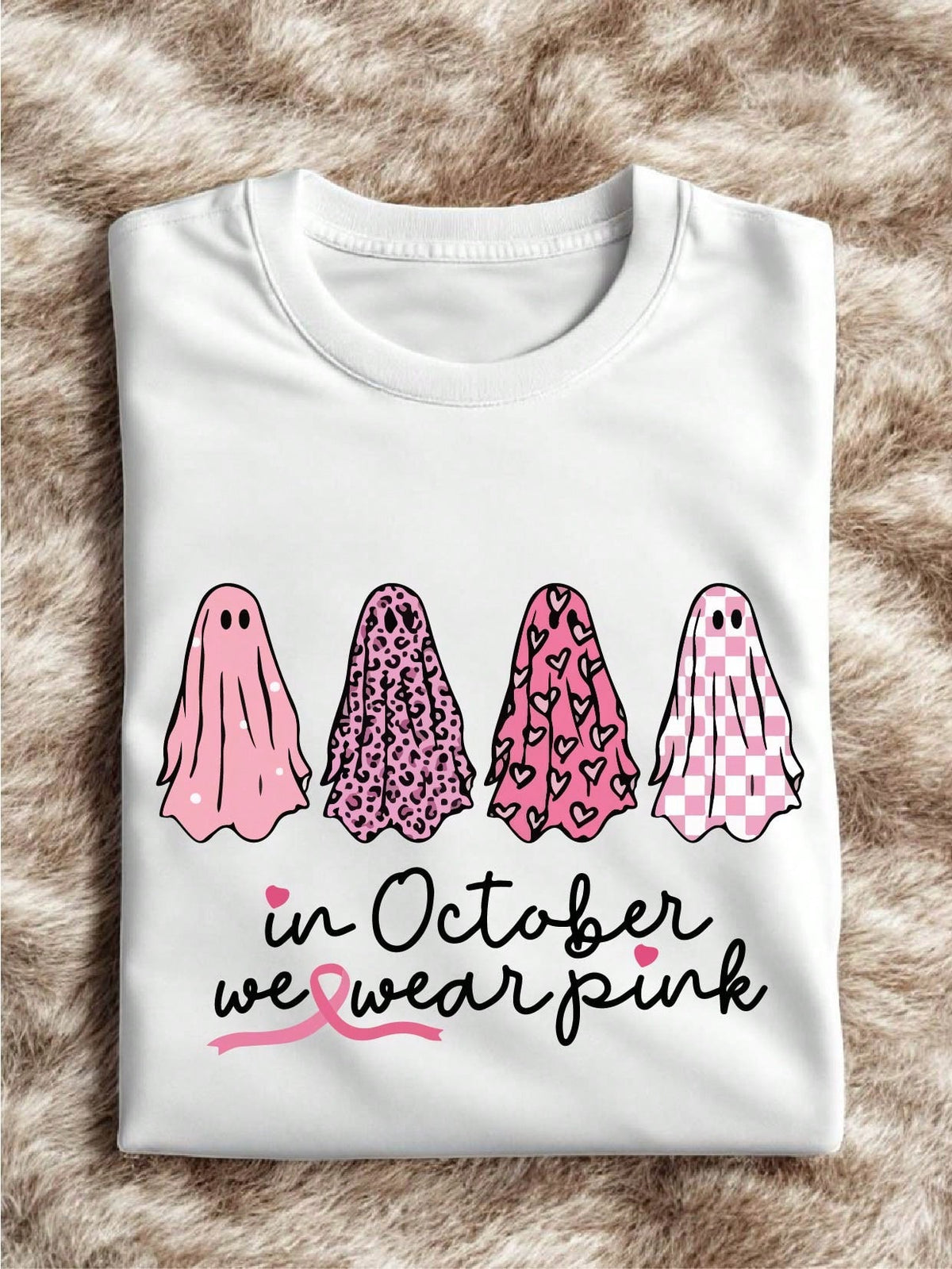 Breast Cancer Awareness Ghost T-Shirt