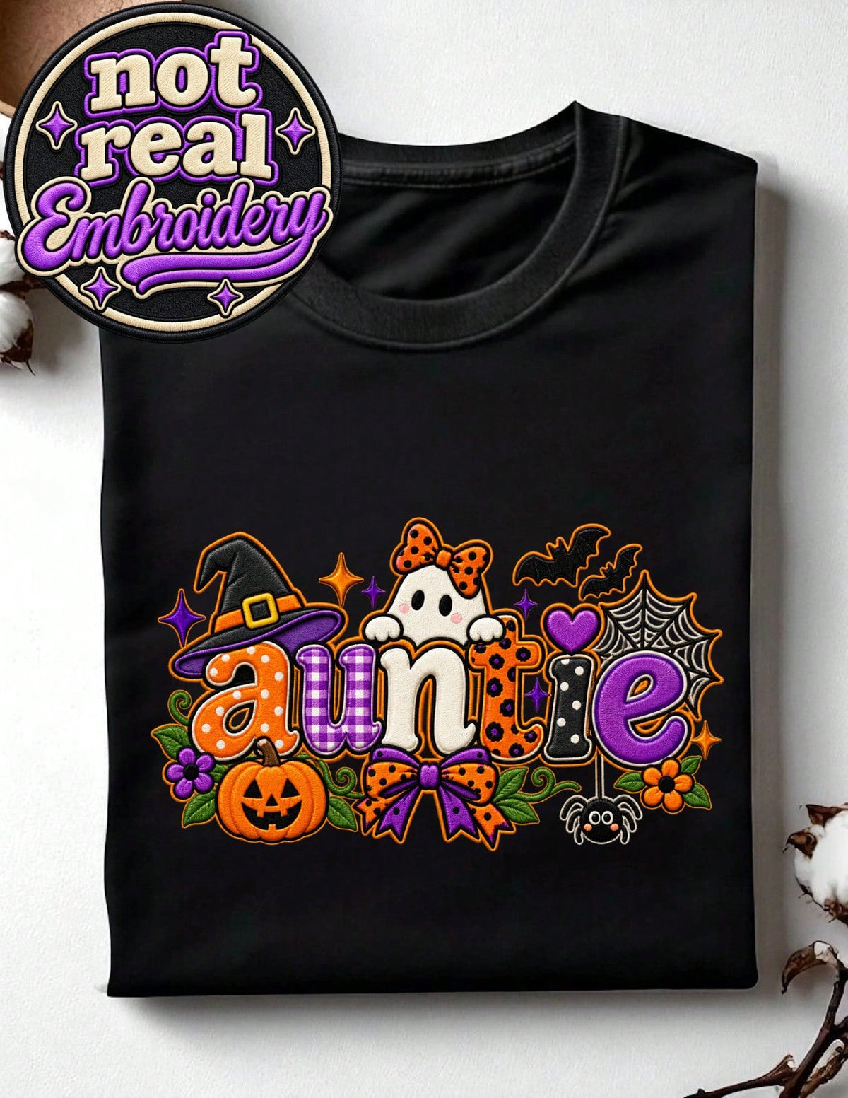Halloween Auntie (DTF Graphic Print) T-Shirt