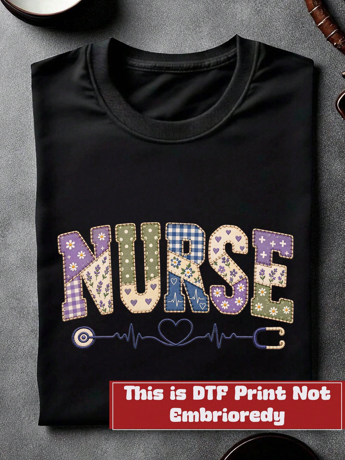 Nurse Faux Patchwork Unisex T-Shirt