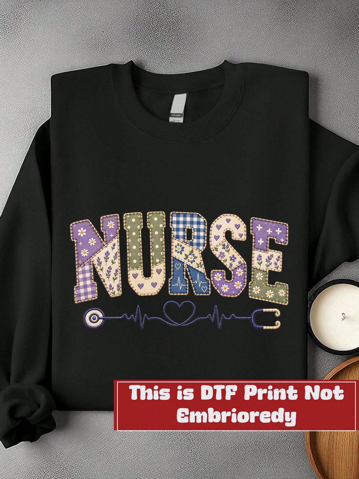 Nurse Faux Patchwork Unisex Sweatshirt