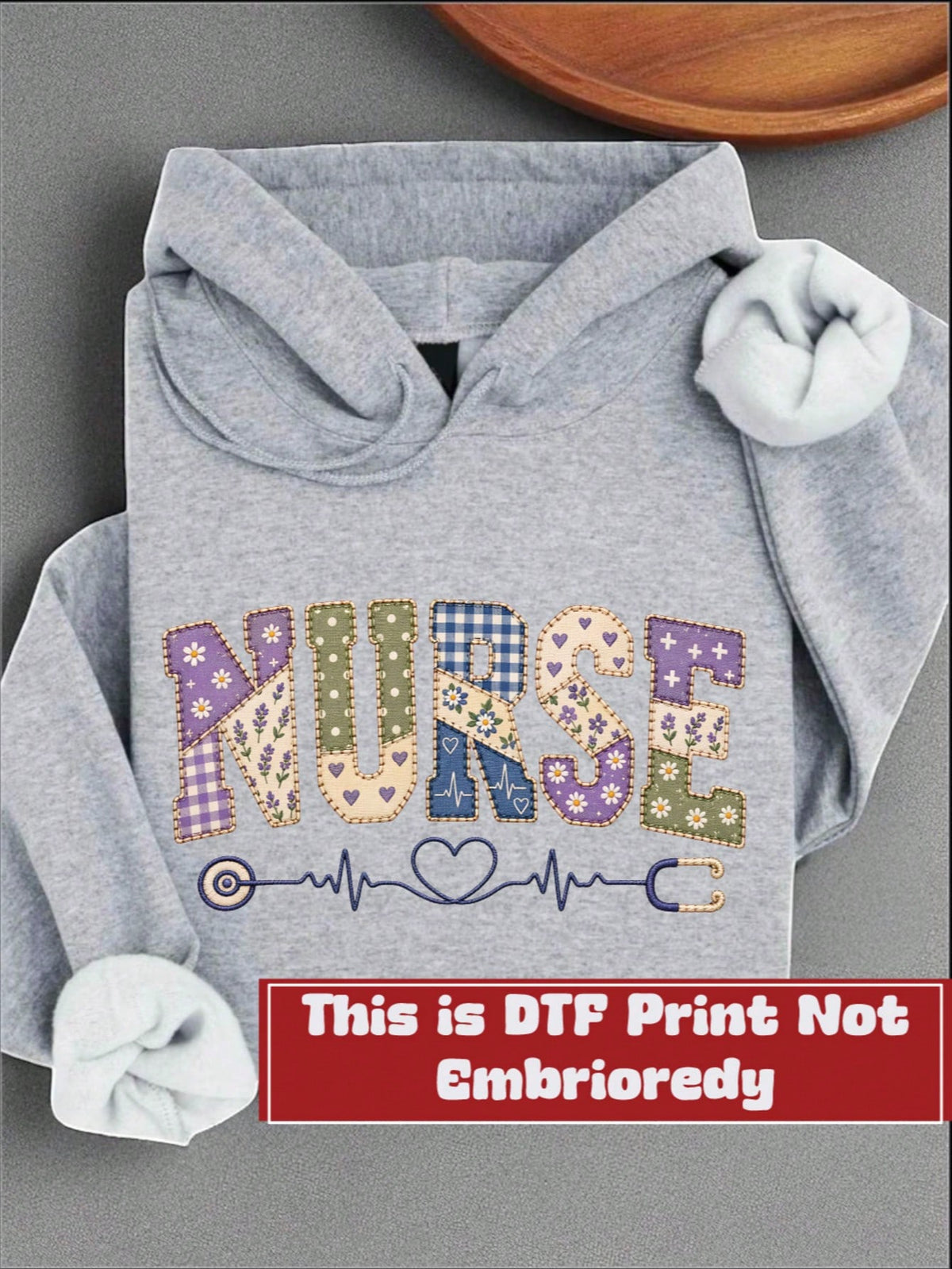 Nurse Faux Patchwork Unisex Hoodie