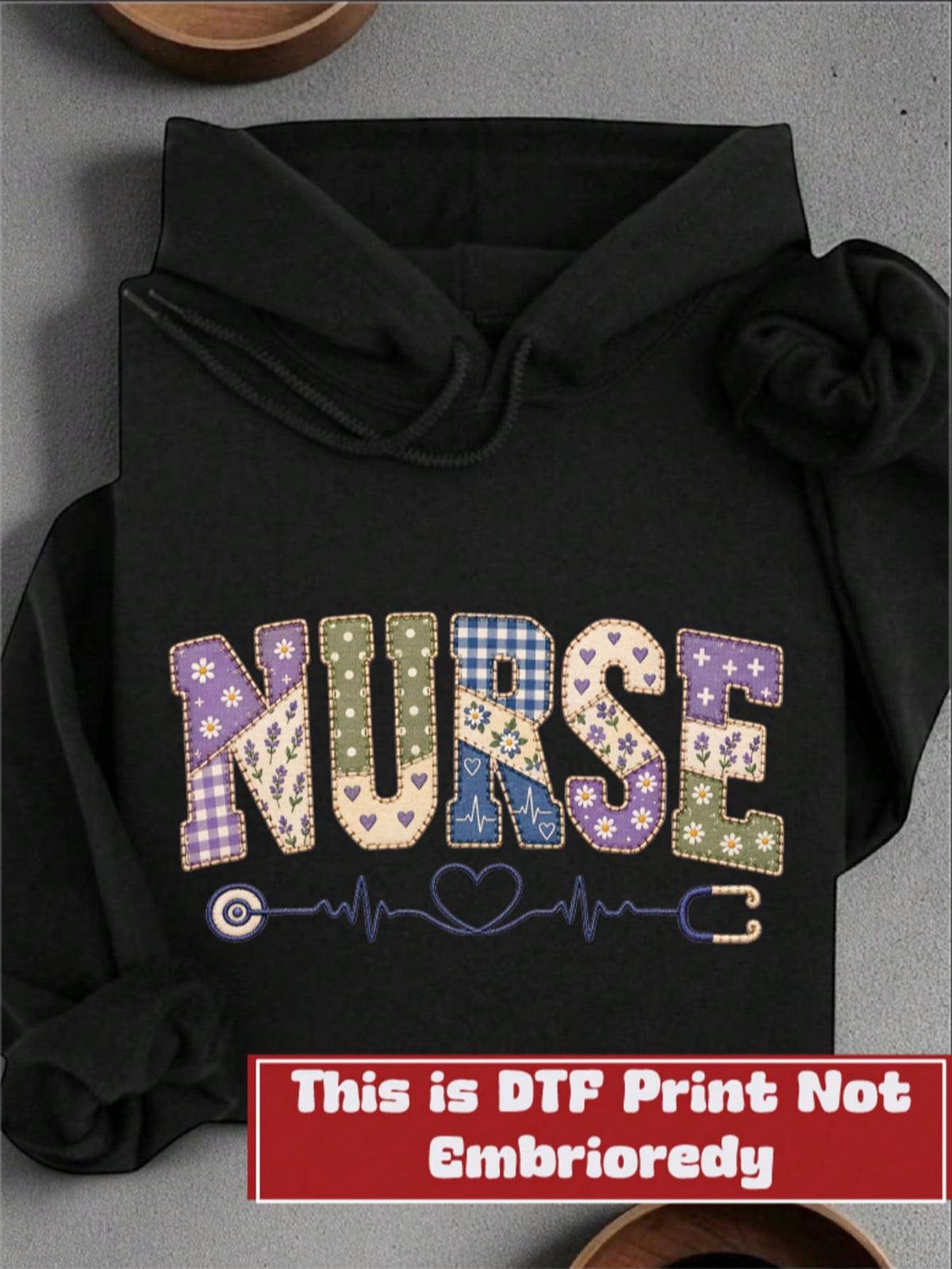 Nurse Faux Patchwork Unisex Hoodie