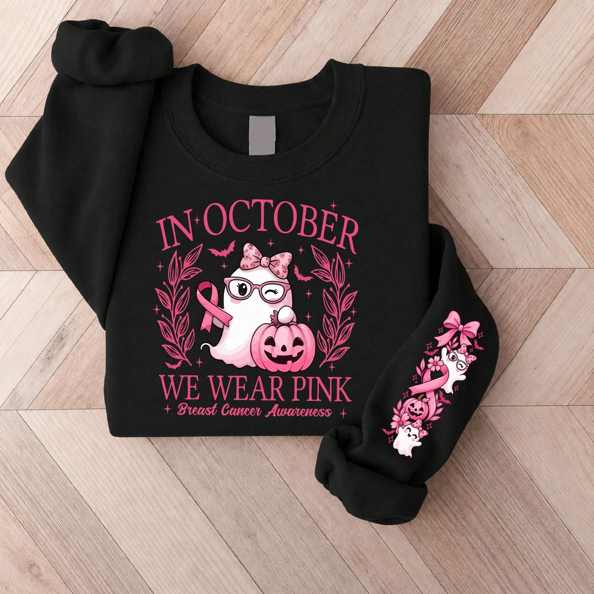 In October We Wear Pink Sweatshirt