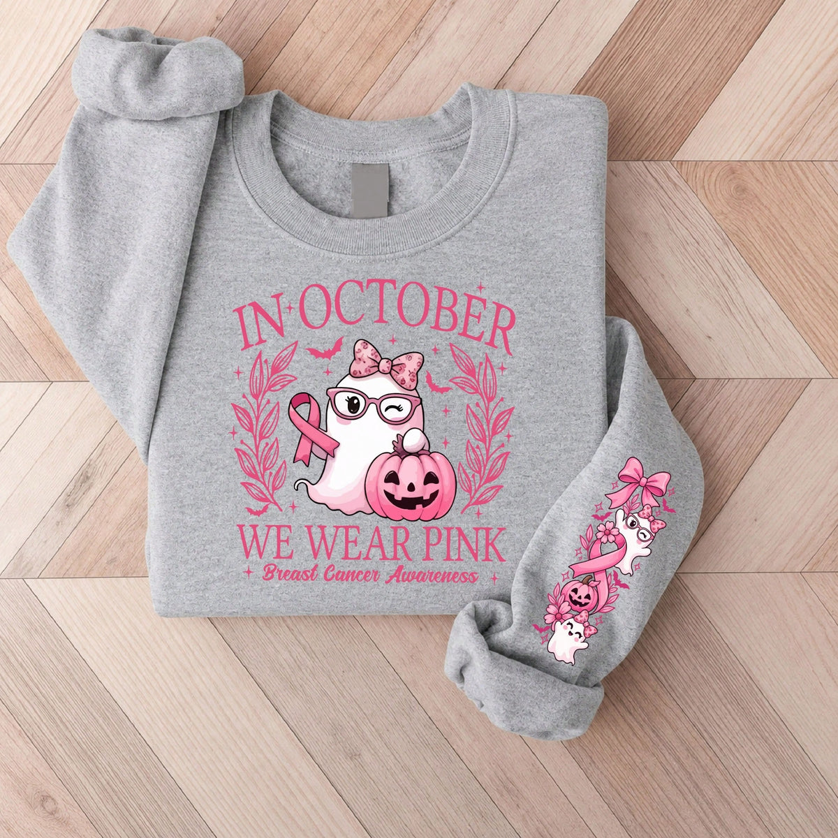 In October We Wear Pink Sweatshirt