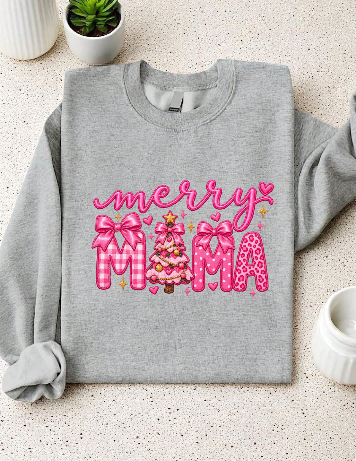 Pink Christmas Mom Sweatshirt