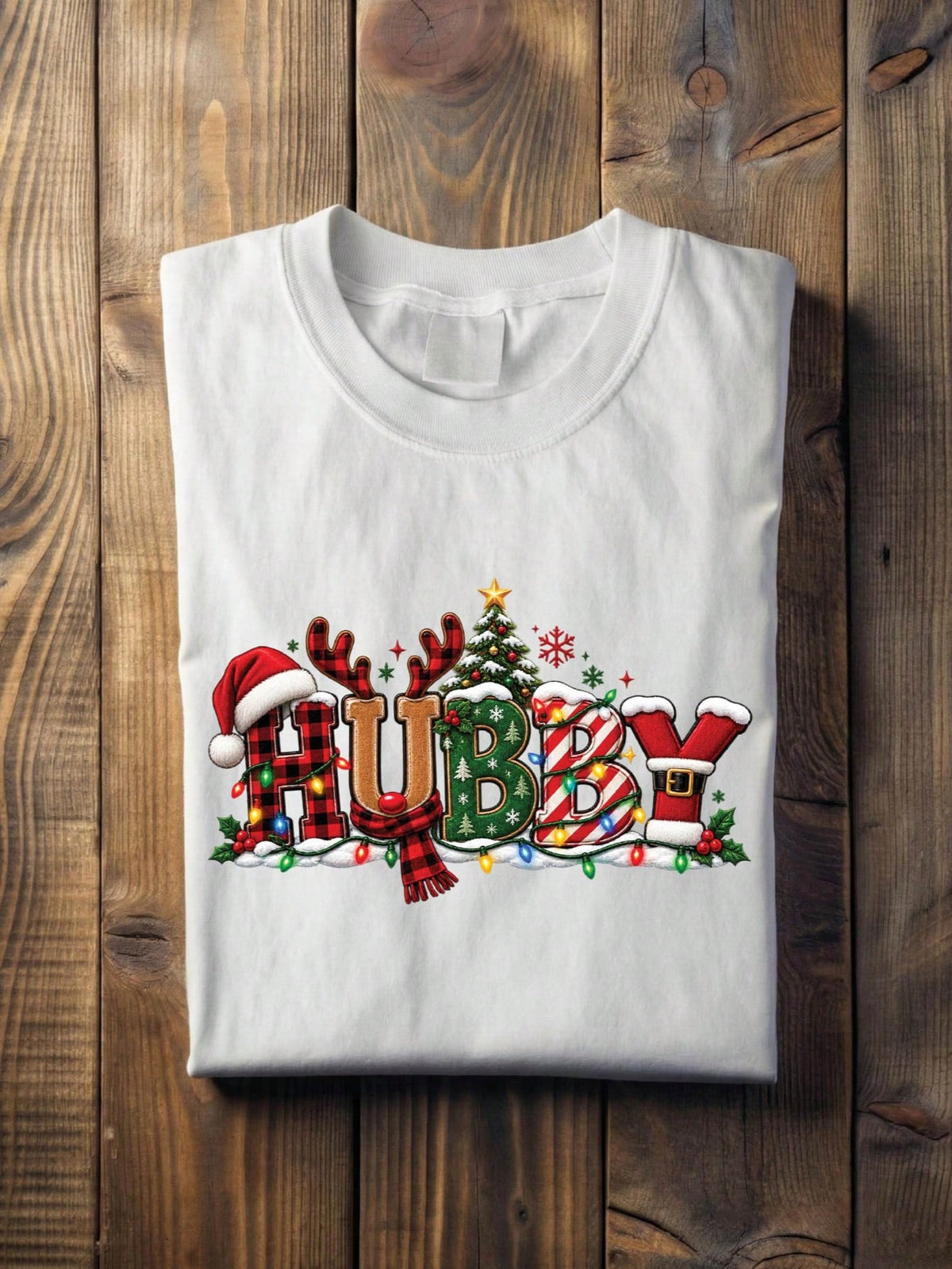 1 PC Wifey Hubby Christmas T-Shirt
