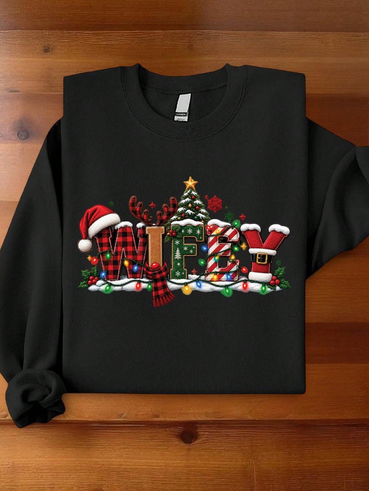 1 PC Wifey Hubby Christmas Sweatshirt