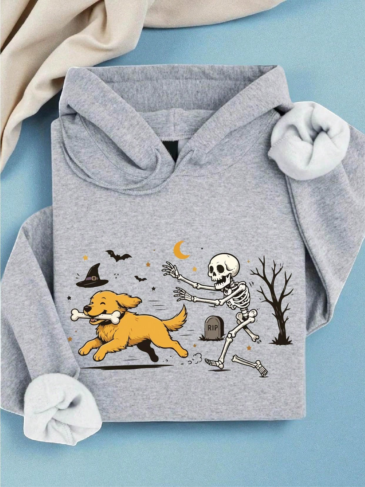 Dog And Skeleton Hoodie