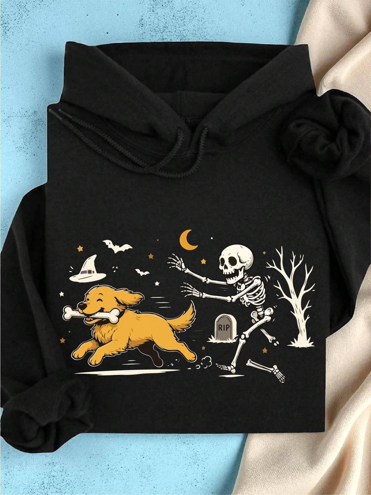 Dog And Skeleton Hoodie