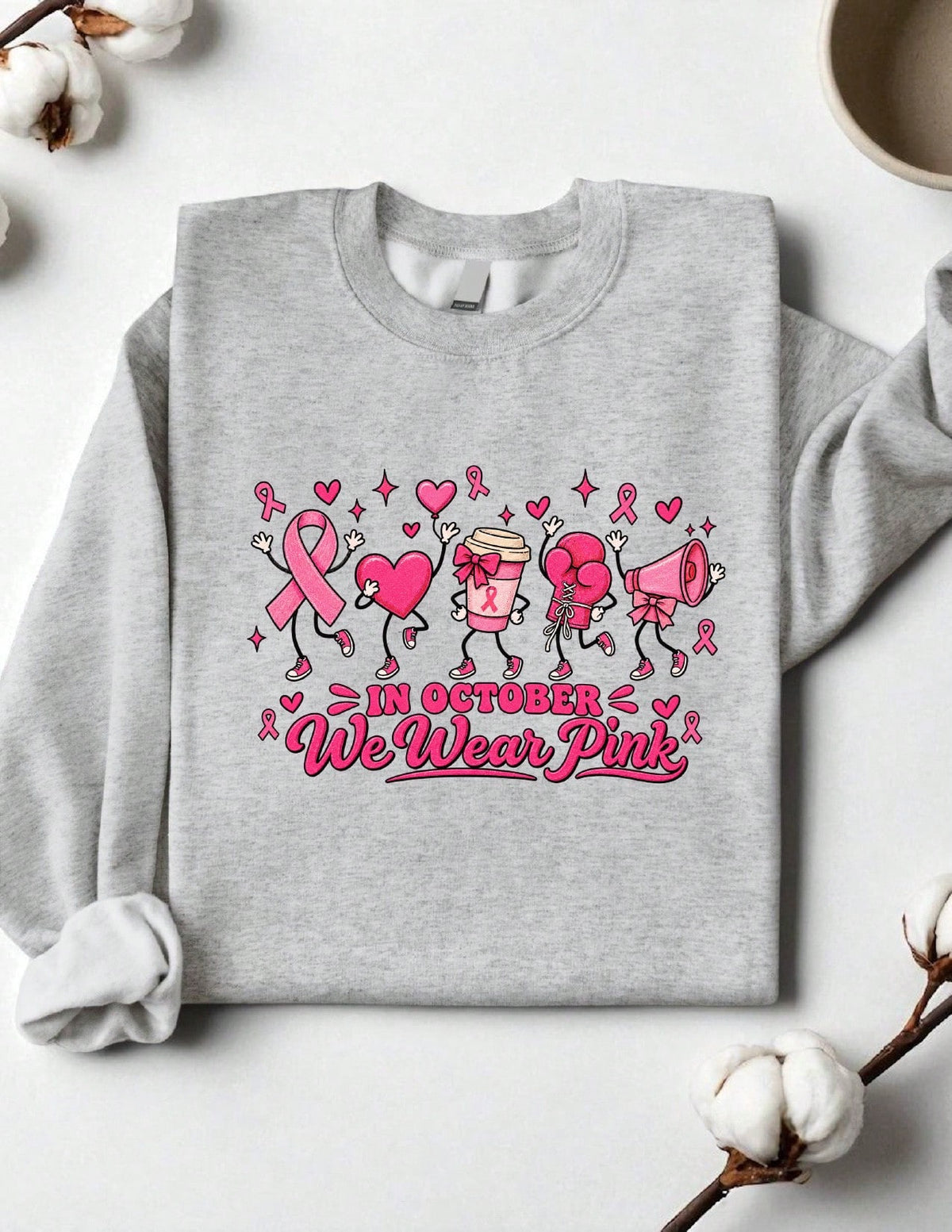 In October We Wear Pink Ghost Sweatshirt