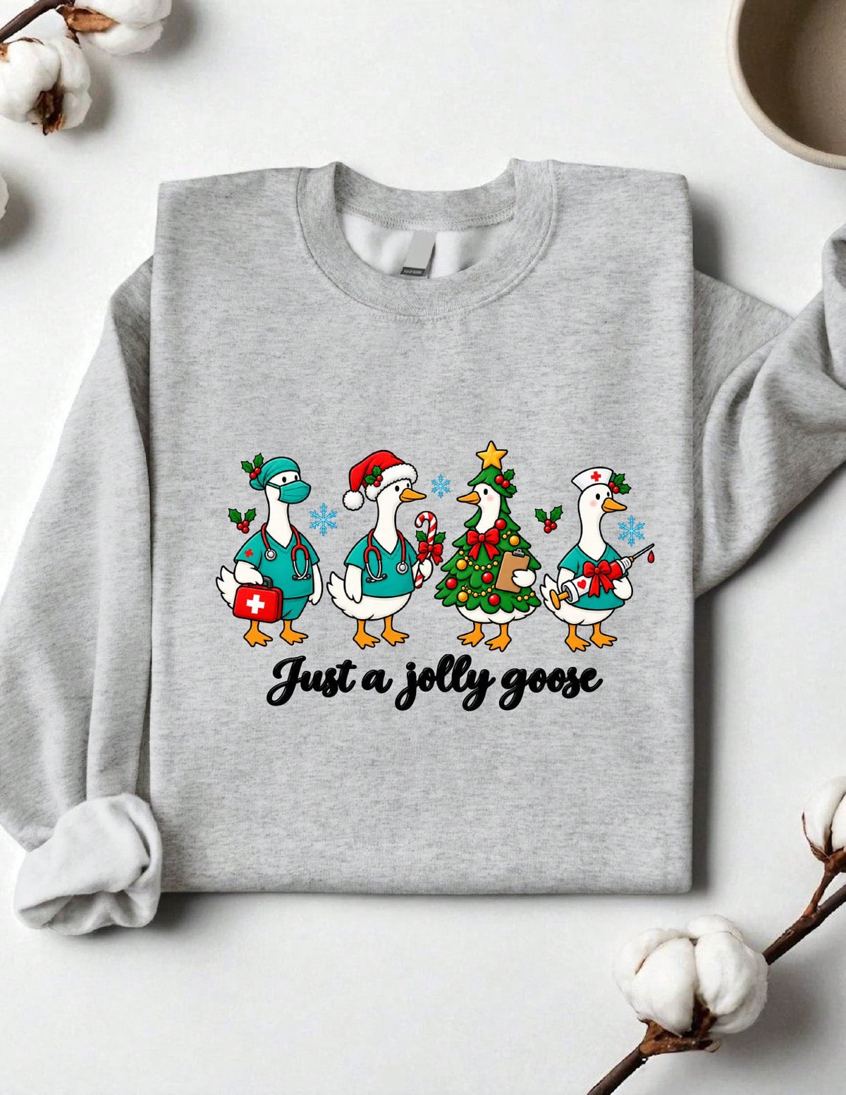 Christmas Goose Nurse Sweatshirt