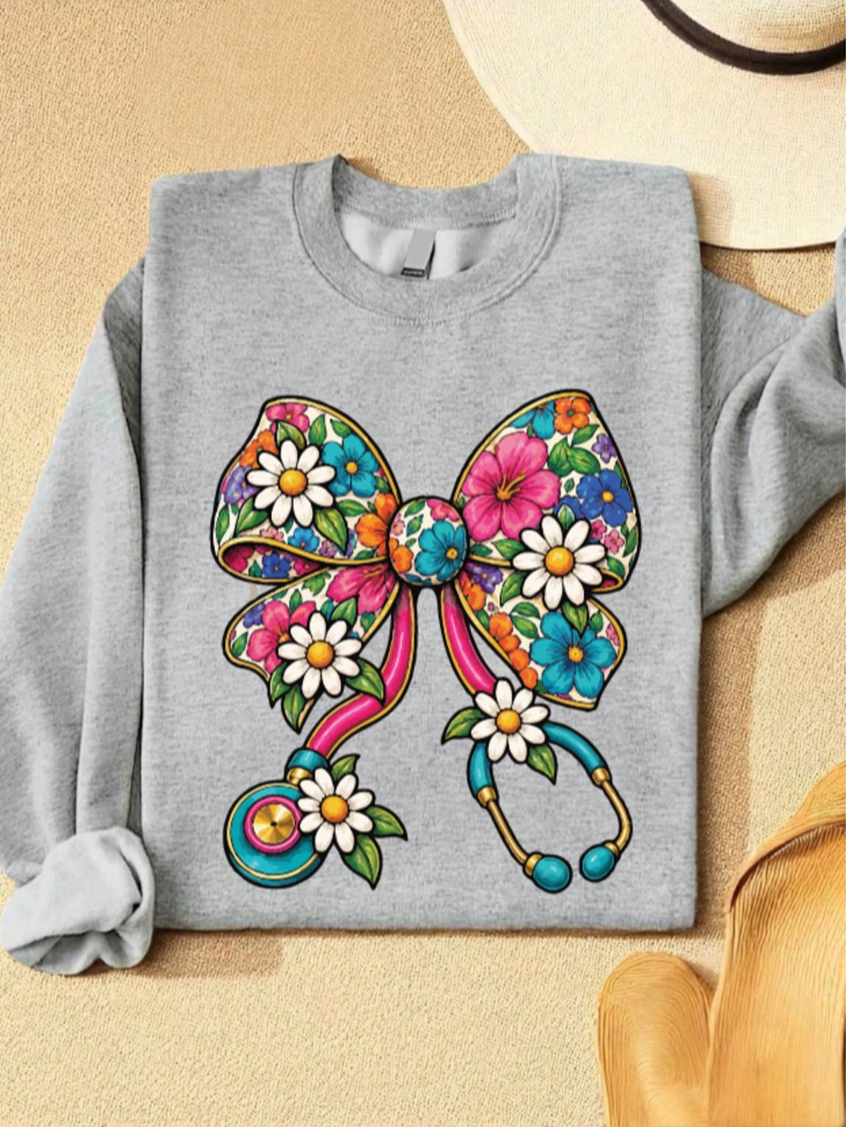 Preppy Floral Nursing Sweatshirt