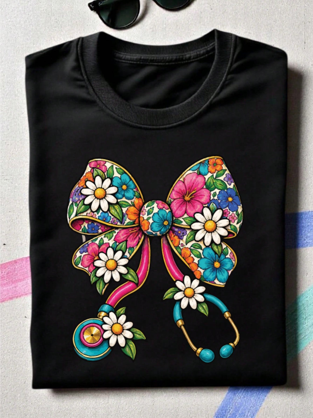 Preppy Floral Nursing T-Shirt
