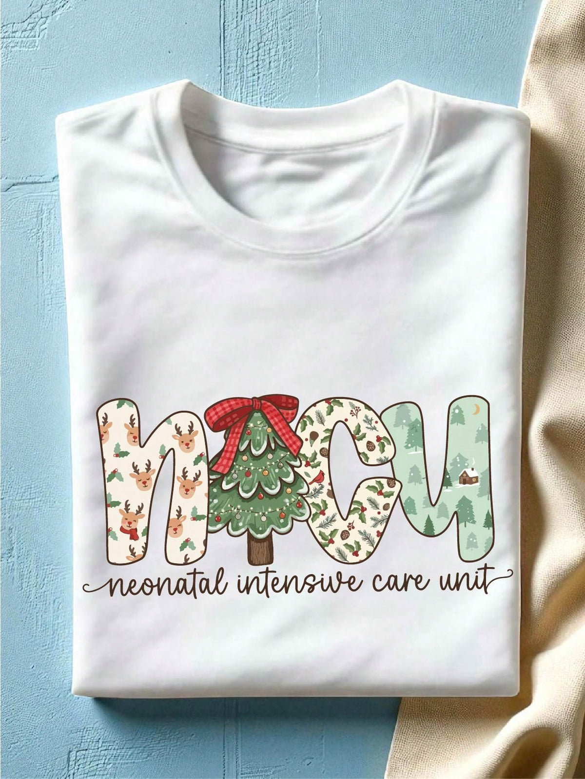 NICU Nurse Christmas T-Shirt