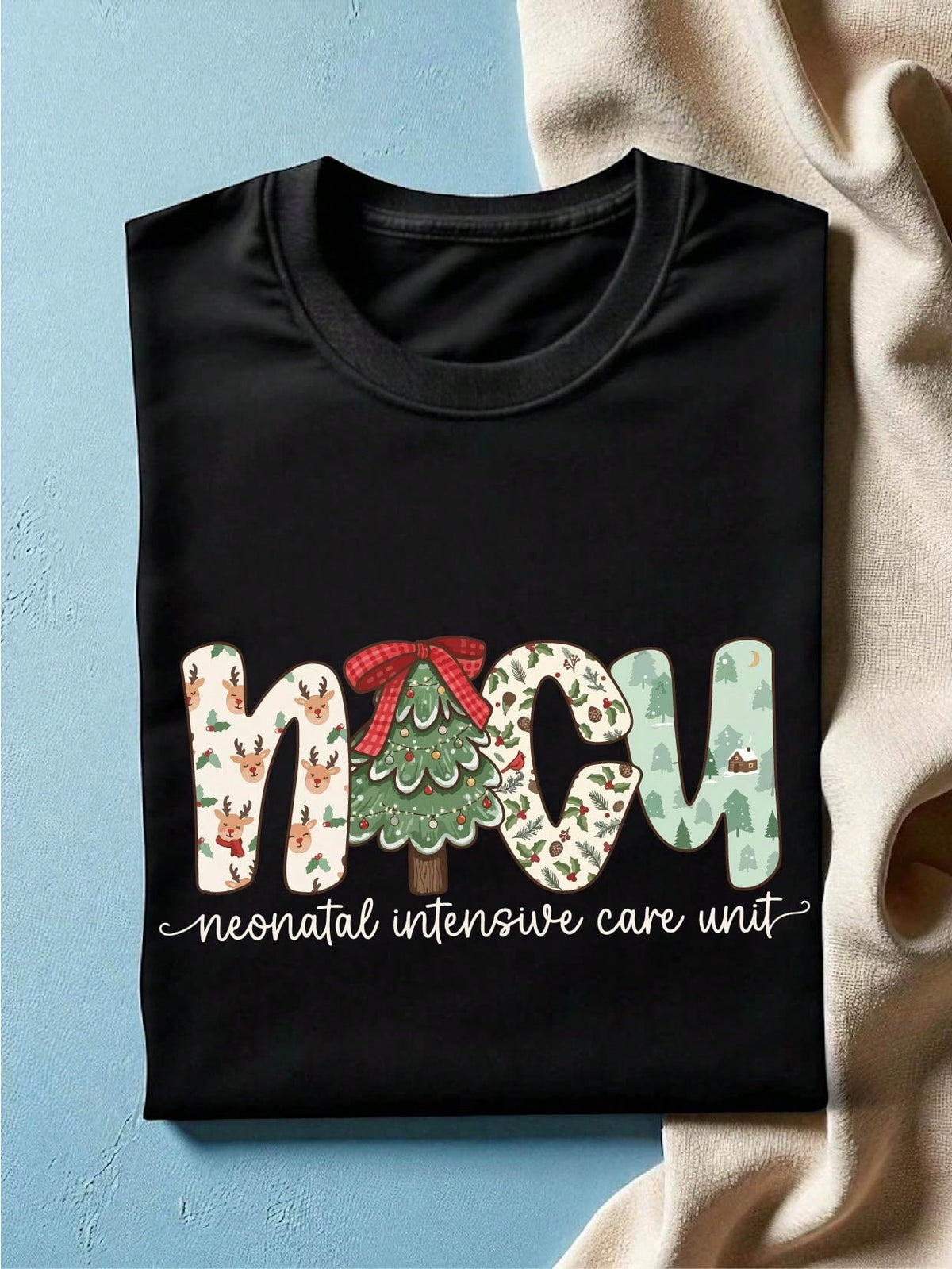 NICU Nurse Christmas T-Shirt