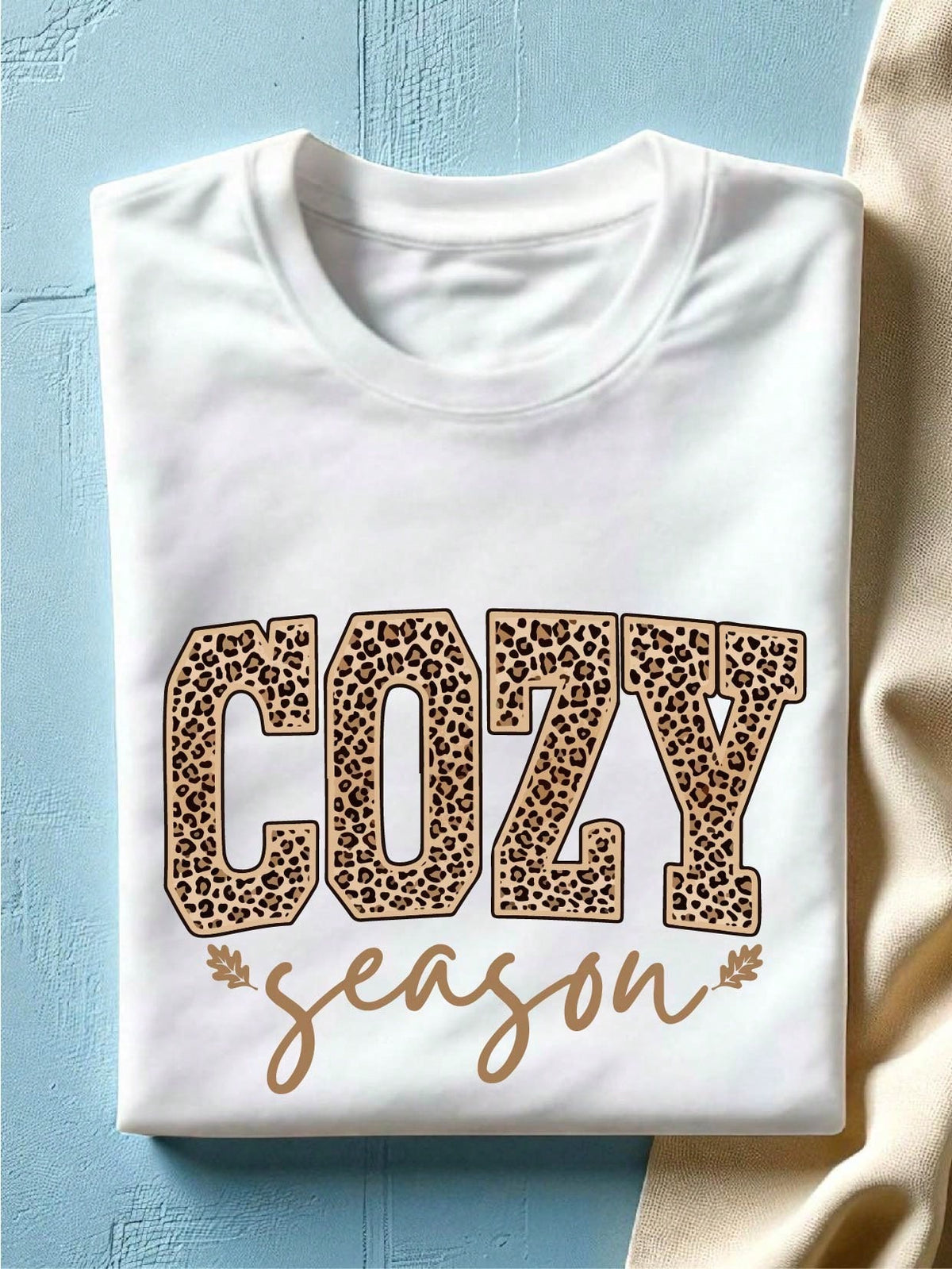 Leopard Cozy Season T-Shirt