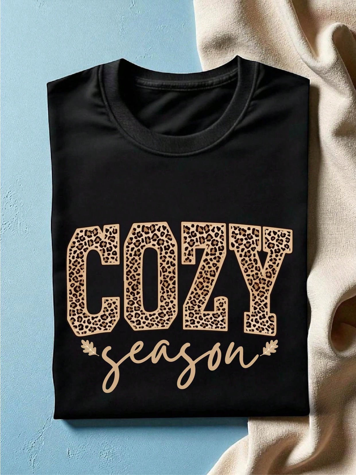 Leopard Cozy Season T-Shirt