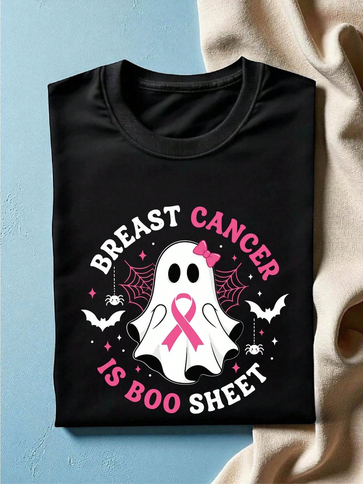Breast Cancer Awareness Ghost T-Shirt