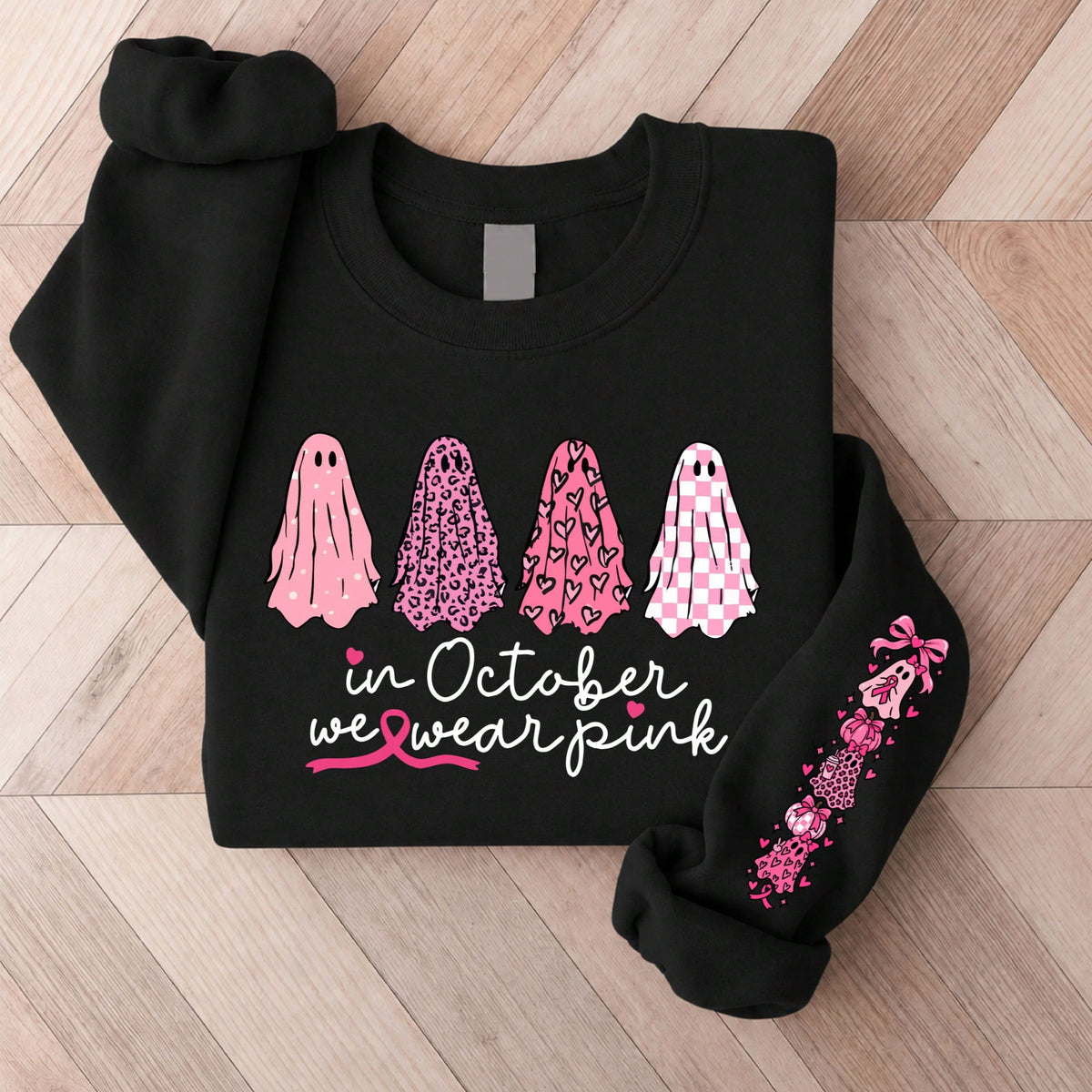 In October We Wear Pink Sweatshirt