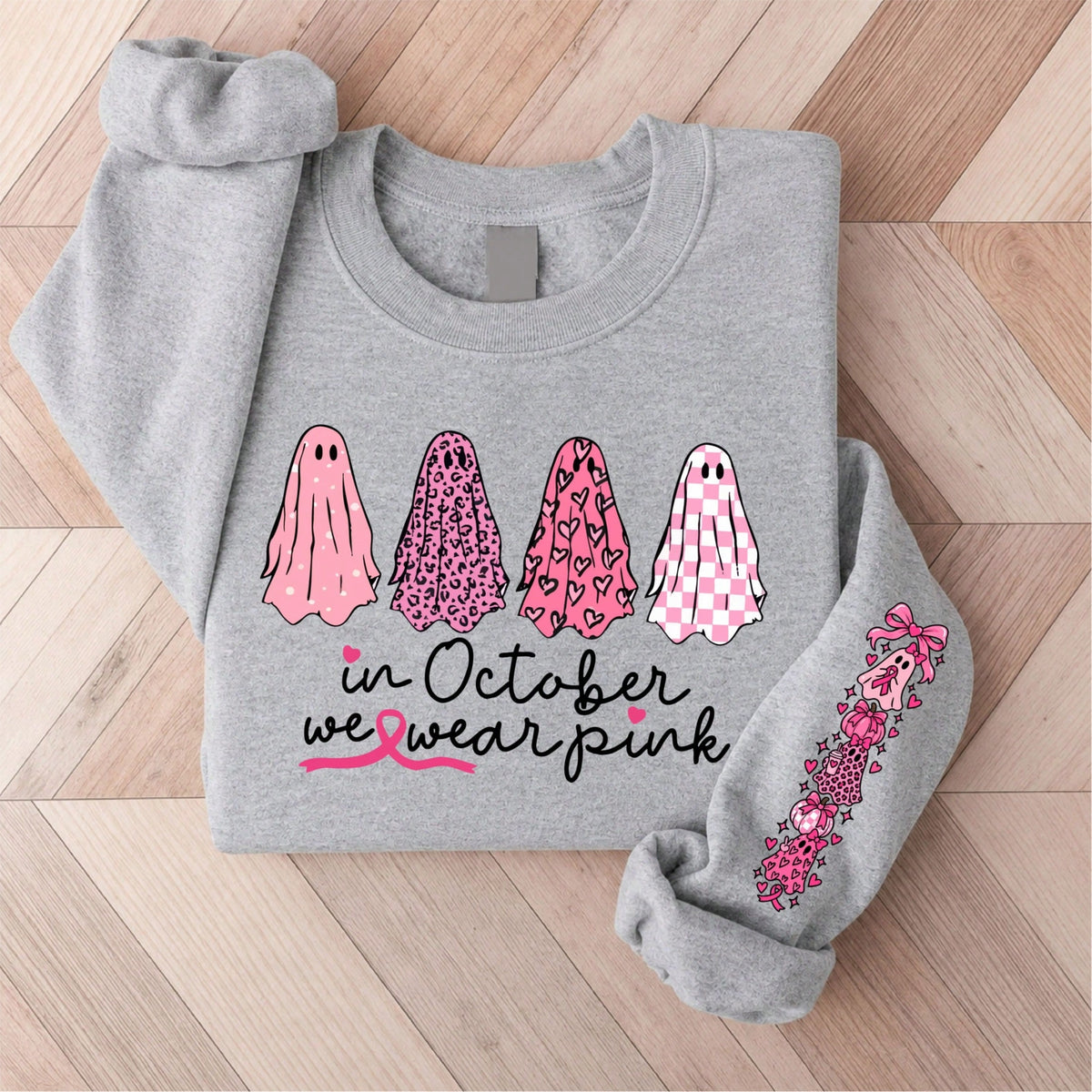 In October We Wear Pink Sweatshirt