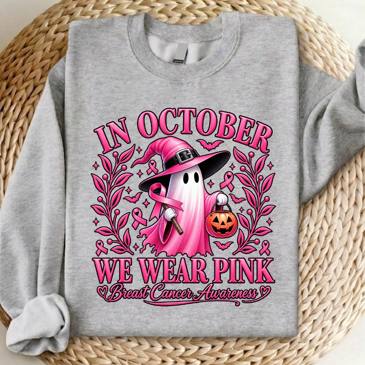 In October We Wear Pink Sweatshirt