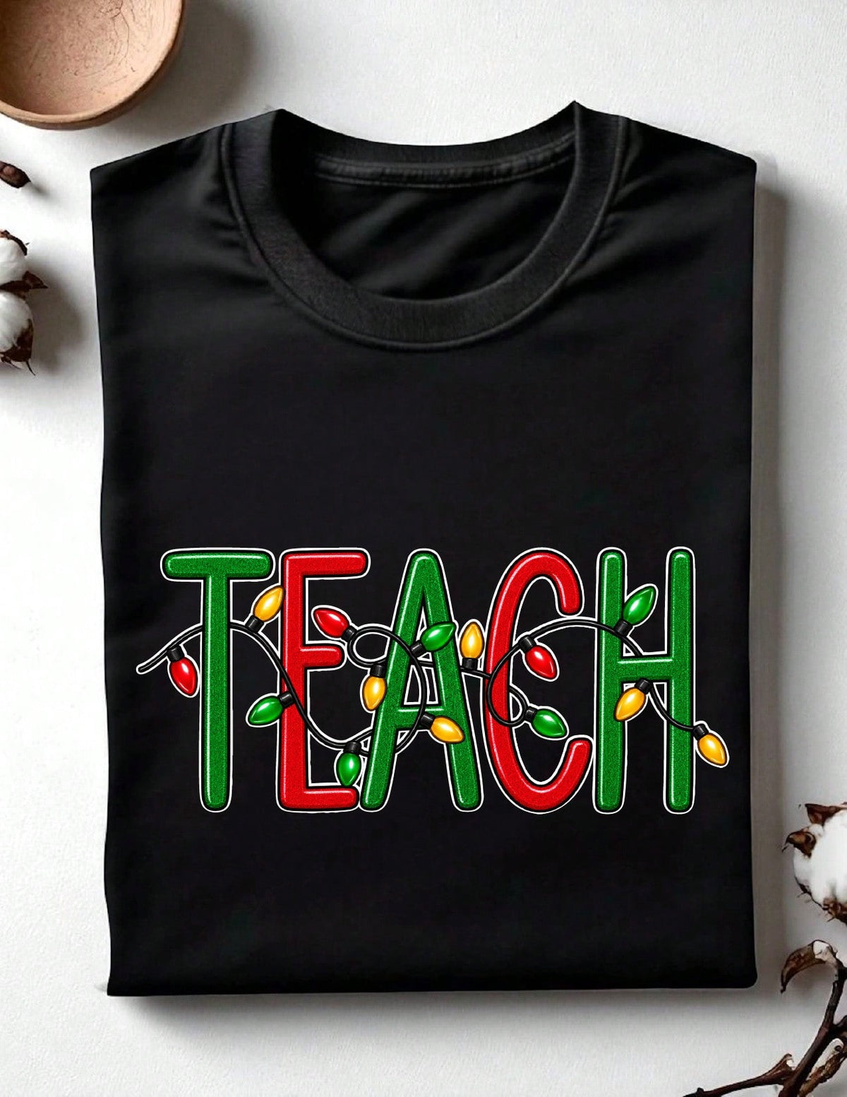 Christmas Lights Teach T-Shirt