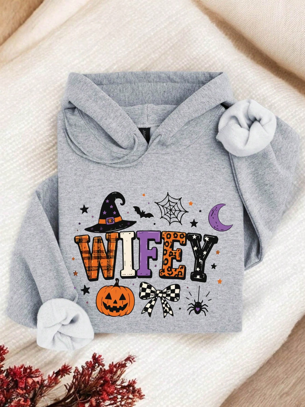 1 PC Wifey Hubby Halloween Hoodie