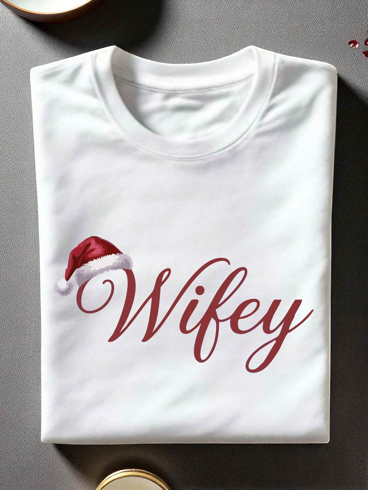 1PC Christmas Hubby And Wifey Unisex T-Shirt