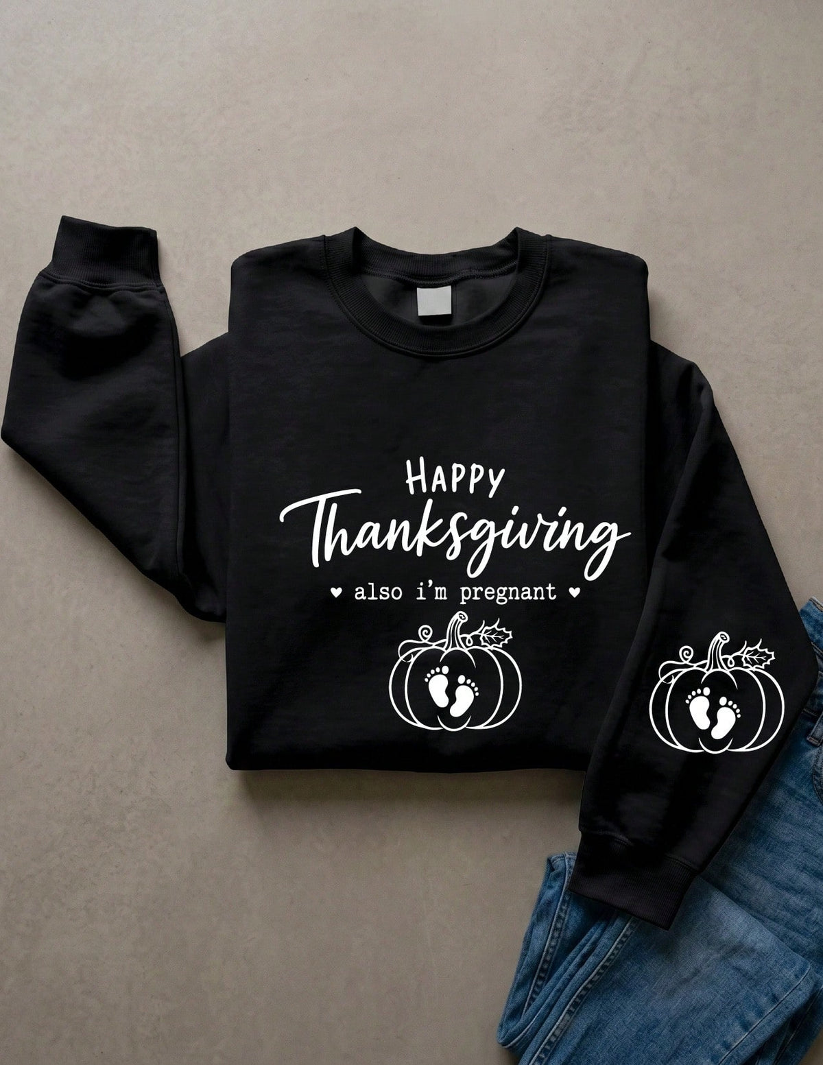 Thanksgiving Pregnancy Reveal Sweatshirt