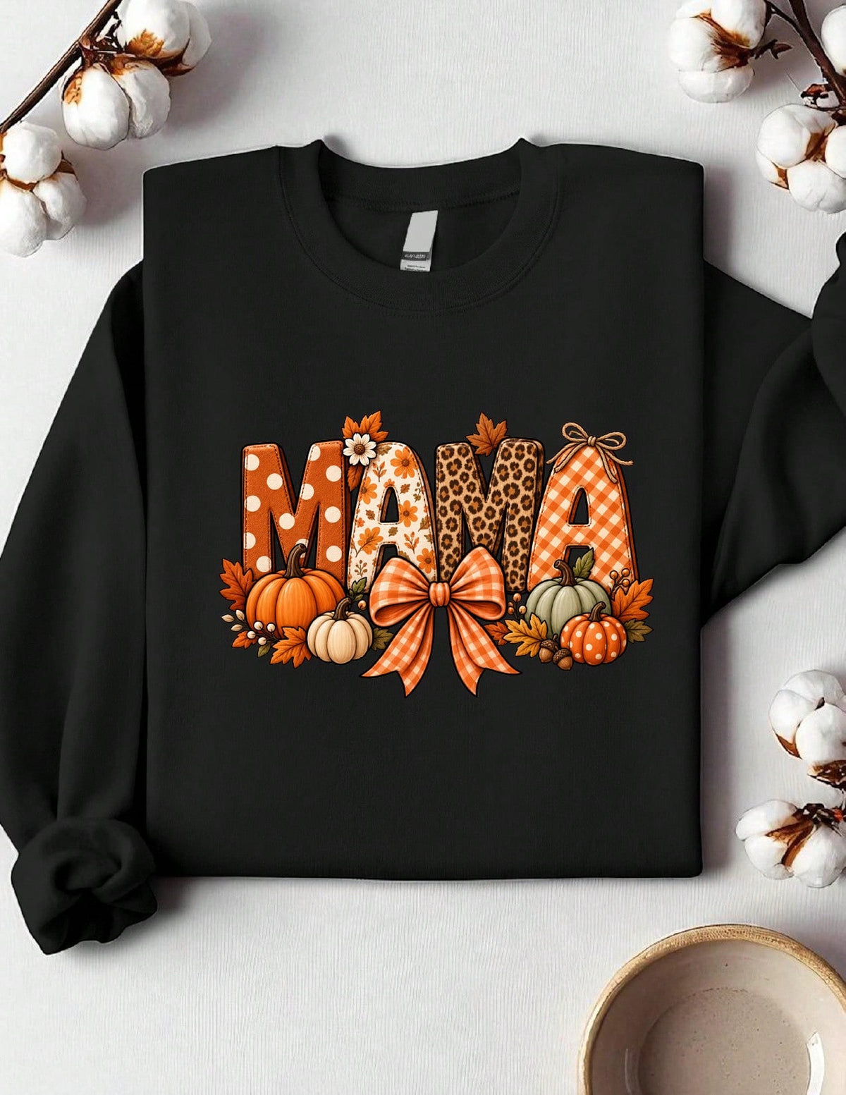 Fall Mama Bow Sweatshirt