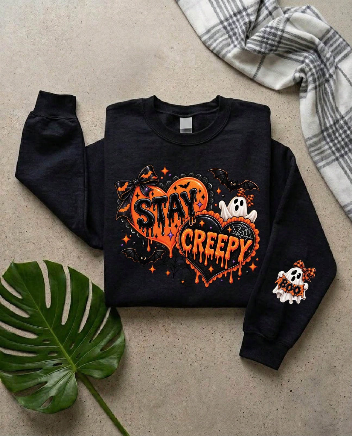 Stay Creepy Halloween Boo Sweatshirt