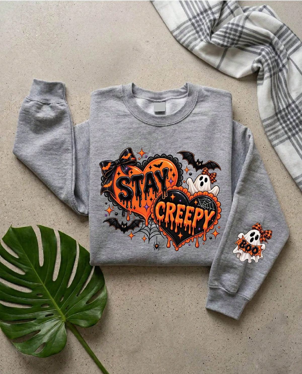 Stay Creepy Halloween Boo Sweatshirt