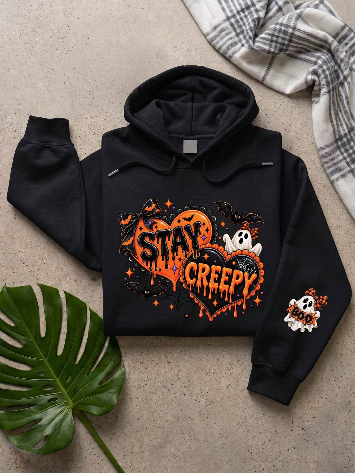 Stay Creepy Halloween Boo Hoodie