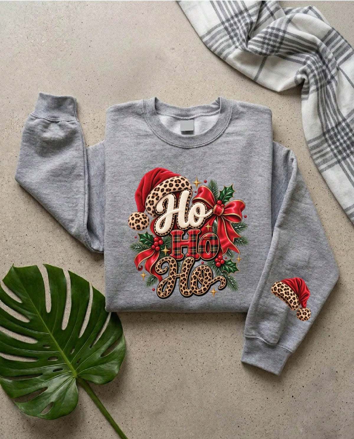 Leopard Ho Christmas Sweatshirt