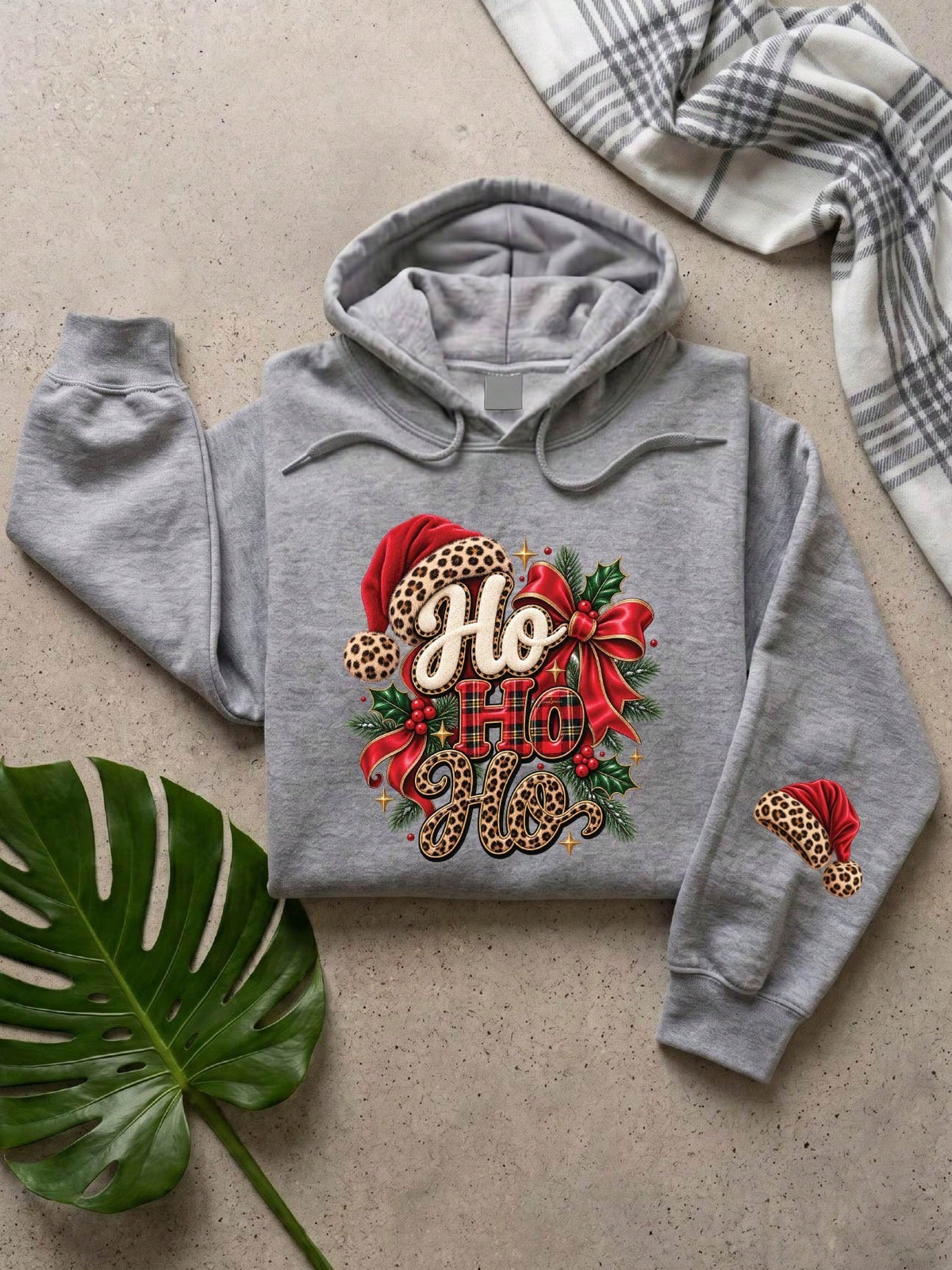 Leopard Ho Christmas Hoodie