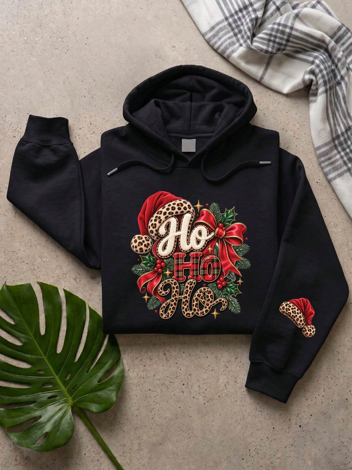 Leopard Ho Christmas Hoodie