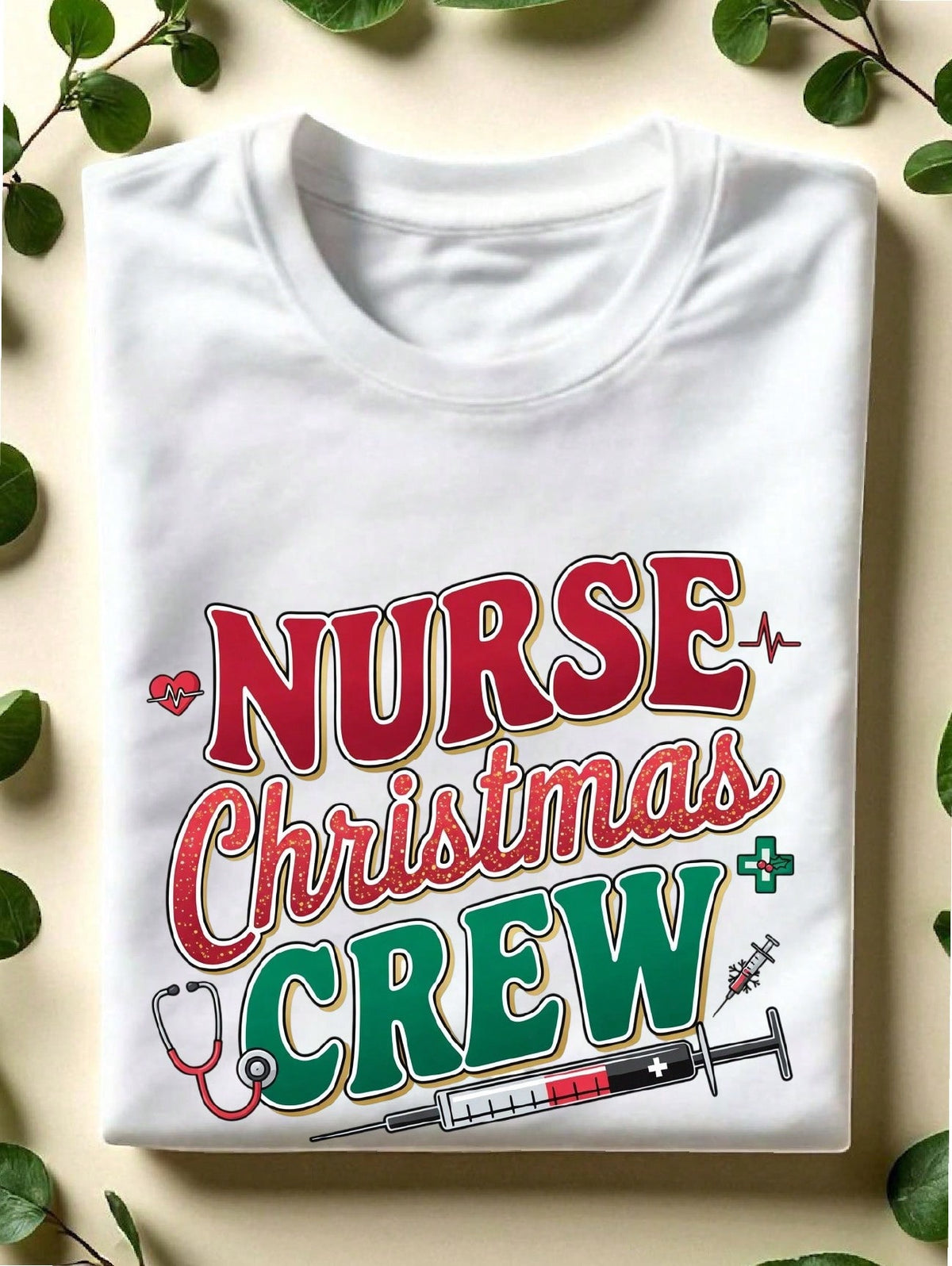 Nurse Chritmas Crew T-Shirt