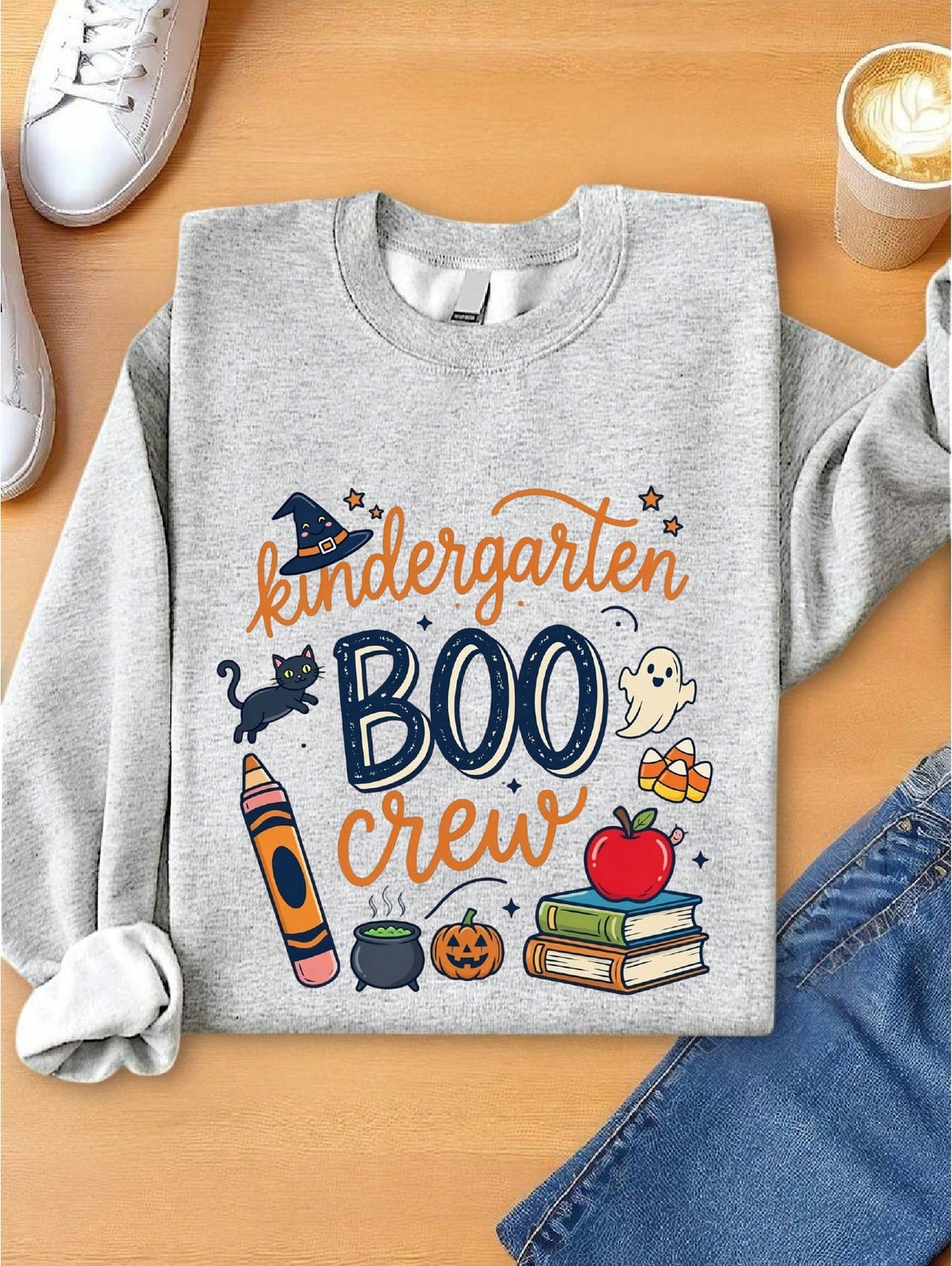 Kindergarten Boo Crew Sweatshirt